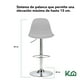thumbnail image 5 of Banco Silla De Comedor Giratorio Respaldo Set 2pzs Cafeteria blanco 1, 5 of 7