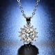 thumbnail image 5 of Collar redondo con solitario creado, corte halo, colgante redondo, collar colgante Collares y colgantes, 5 of 6