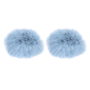 Uxcell Furry Microphone Windscreen Mic Cover Windshield for Microphone Light Blue