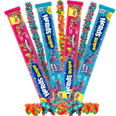 Rope Candy  Chewy Crunchy Candy  Pack of 4  2 of Each  .92 Ounces per Rope