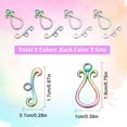 thumbnail image 6 of 1 Box 10 Sets Toggle Clasps Toggle Jewelry Clasps Teardrop 304 Stainless Steel Toggle Clasp T-Bar Connectors OT Clasps for Jewelry Making Women Adults DIY Necklace Bracelet Crafts Supplies, 6 of 8