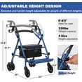 thumbnail image 2 of Fauteuil de Transport à Roulettes – Marchette Tout-Terrain 2-en-1 – Fauteuil Roulant Pliant pour Aînés – Pneus Pleins de 10 Pouces – Dossier Réversible et Repose-Pieds Amovibles, 2 of 9