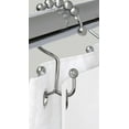 thumbnail image 2 of Double Sided Chrome Side Roller Glide Shower Curtain Ring Hooks 24 pack Set, 2 of 5