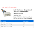 thumbnail image 2 of Radio Wire Harness - Compatible with 2009 - 2011 Hyundai Santa Fe 2010, 2 of 2