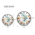 thumbnail image 2 of Round Clock Wall Clock Decorative Clock 9.5" Sizes Cartoon Dragonflies Pattern, 2 of 9