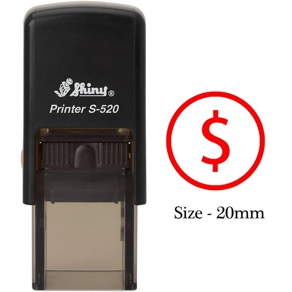 eloria Currency Symbol Symbol Red Ink Self Inking Rubber Stamp Office & Commercial Use Office Stationary