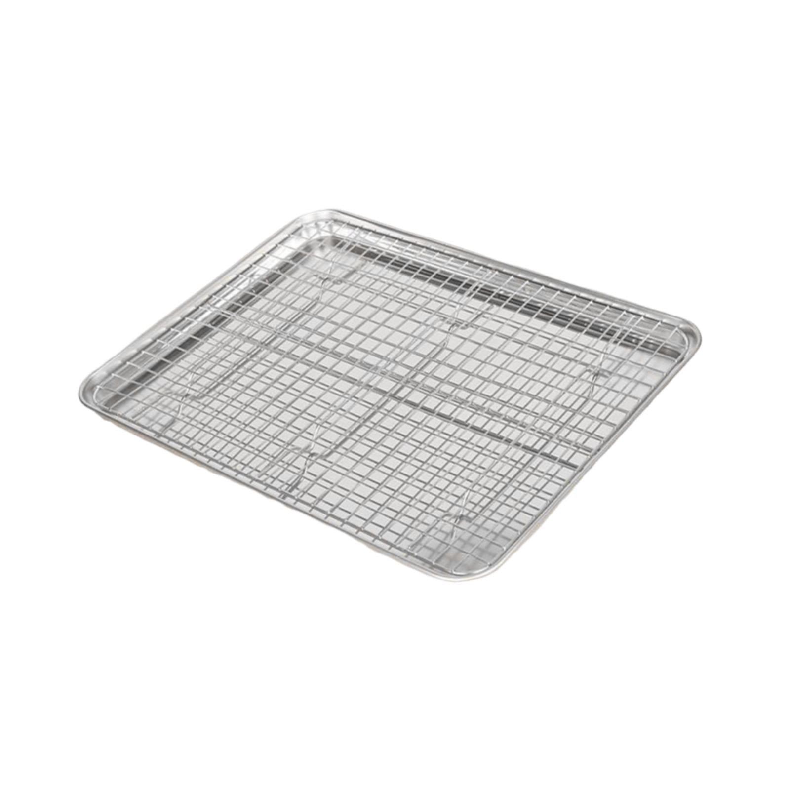 TISHITA Baking Sheet with Rack Baking Pan for Family Gatherings Barbecue Restaurants 40.5cmx30.5cmx2.5cm