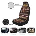 thumbnail image 5 of Uorisanigo Aztec Highland Cow Car Front Seat Covers Waterproof Car Seat Cover for Front Seat Set of 2 Removable Automotive Accessories Elastic Fabrics Universal Fit Most Cars,SUV, Trucks, 5 of 7