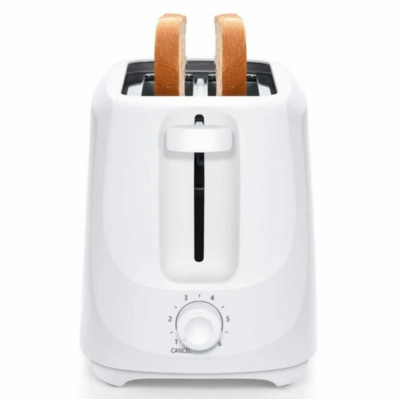 New 2 Slice Toaster With 6 Shade Settings And Removable Crumb Tray, White