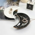 thumbnail image 4 of 2PCS Jewellery Tray Decorative Bowl Ceramic Ring Dish Moon Shaped Tray Holder, 4 of 6