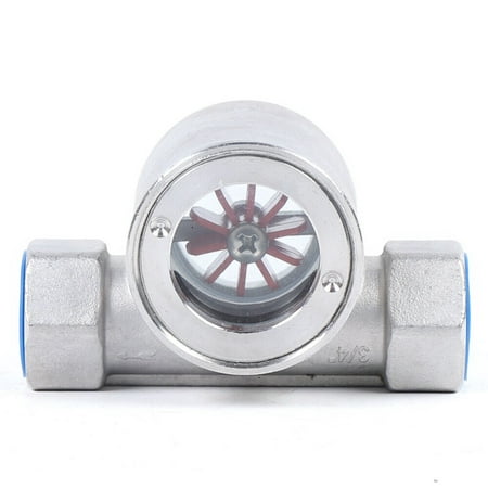 

Sight Water Flow Indicator ZG3/4 NPT Female Thread 304 Stainless Steel with Concentric Impeller 180° Direction Viewed Function Horizontal Dual Use