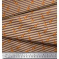 thumbnail image 2 of Soimoi Polyester Crepe Fabric Stripe & Giraffe Animal Fabric Prints by Yard 42 Inch Wide, 2 of 3