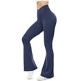 thumbnail image 2 of asjyhkr Yoga Pants Women High Waist Stretch Tights Booty Lifting Wide Leg Workout Gym Running Pants, 2 of 8