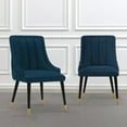thumbnail image 2 of Manhattan Comfort Eda Dining Chair from Solid Wood in Midnight Blue  - Set of 2, 2 of 11