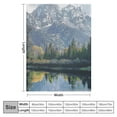 thumbnail image 4 of Shiartex Landscape Throw Blanket, Schwabacher Landing in Grand Tetons National Park Wyoming Mountainous, Flannel  Accent Piece Soft Couch Cover for Adults 50x60in, 4 of 6