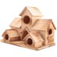 thumbnail image 2 of Bird House, Bird House for Outside, Wooden Bird Houses for Outside Hanging, 6 Hole Handmade Natural Bird House, 2 of 4