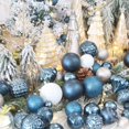 thumbnail image 4 of Sea Team 41-Pack Christmas Ball Ornaments with Strings, 60mm/2.36-Inch Medium Size Baubles, Shatterproof Plastic Christmas Bulbs, Hanging Decorations for Xmas Tree, Holiday, Wedding, Party, Stone Blue, 4 of 7