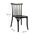 thumbnail image 2 of Ilios Innova | Set de 4 Sillas Plásticas Nordik Negro para Comedor y Exterior, Diseño Ergonómico de Polipropileno con Acabado Tipo Madera, Apilables y Resistentes para Restaurante, Jardín o Negocio, 2 of 9