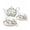 Daisies and Butterflies Cups, variant on STP GOODS Blue Flowers Bone China Tea Set of 3 for 2 in Gift Box Tea/Coffee Mugs 16.2 fl oz (480 ml) with Teapot 33.8 fl oz (1 L) Service for 2 Tea Mug for Latte Cocoa Porcelain Mug, Blue White