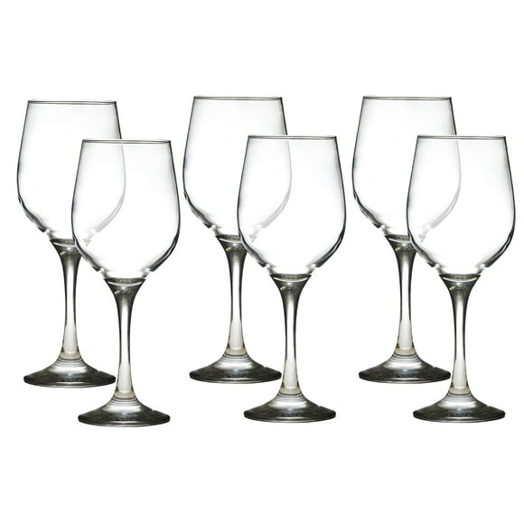LAV - Ensemble de 6 Verres à Vin à Pied, Capacité de 400 ml, Va au LAVe-Vaisselle