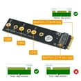 thumbnail image 4 of 2X Version M.2 (NGFF) Clé B+M vers Clé m Adaptateur pour Bus PCI-E SSD Supporte Type M.2 Clé m Dimension SSD, 4 of 7