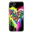 thumbnail image 1 of MUNDAZE Apple iPhone 6/7/8/SE 2020/SE 3 2022 Shockproof Clear Hybrid Protective Phone Case Colorful Rainbow Hearts Love Graffiti Painting Cover, 1 of 5