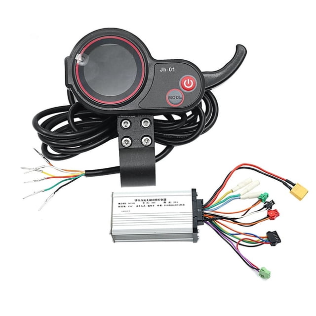 -01 Tablero de Instrumentos Pantalla LCD + 48V 20A Controlador Sin Escobillas Sin Pasillo para Scooter EléCtrico Accesorios para Bicicletas EléCtricas