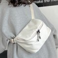 thumbnail image 4 of Bolso Pecho para Mujer Bandolera Nailon Informal Color Sólido para (blanco S), 4 of 8