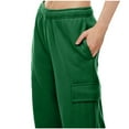 thumbnail image 7 of FAIWAD Women Straight Leg Sweatpants Elastic Waist Baggy Wide Leg Pants Casual Joggers with Pockets, 7 of 7