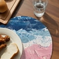 thumbnail image 4 of Round Placemats Blue Pink Painting 15 inch Set of 2 Table Mats for Dining Table Abstract Modern Art Heat Resistant Non-Slip Kitchen & Home Decorative Place Mat Set, 4 of 8