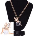 thumbnail image 3 of PENGXIANG 1PC Mode Femmes Cristal Fée Ange Aile Pendentif Longue Chaîne Pull Collier Cadeau, 3 of 8