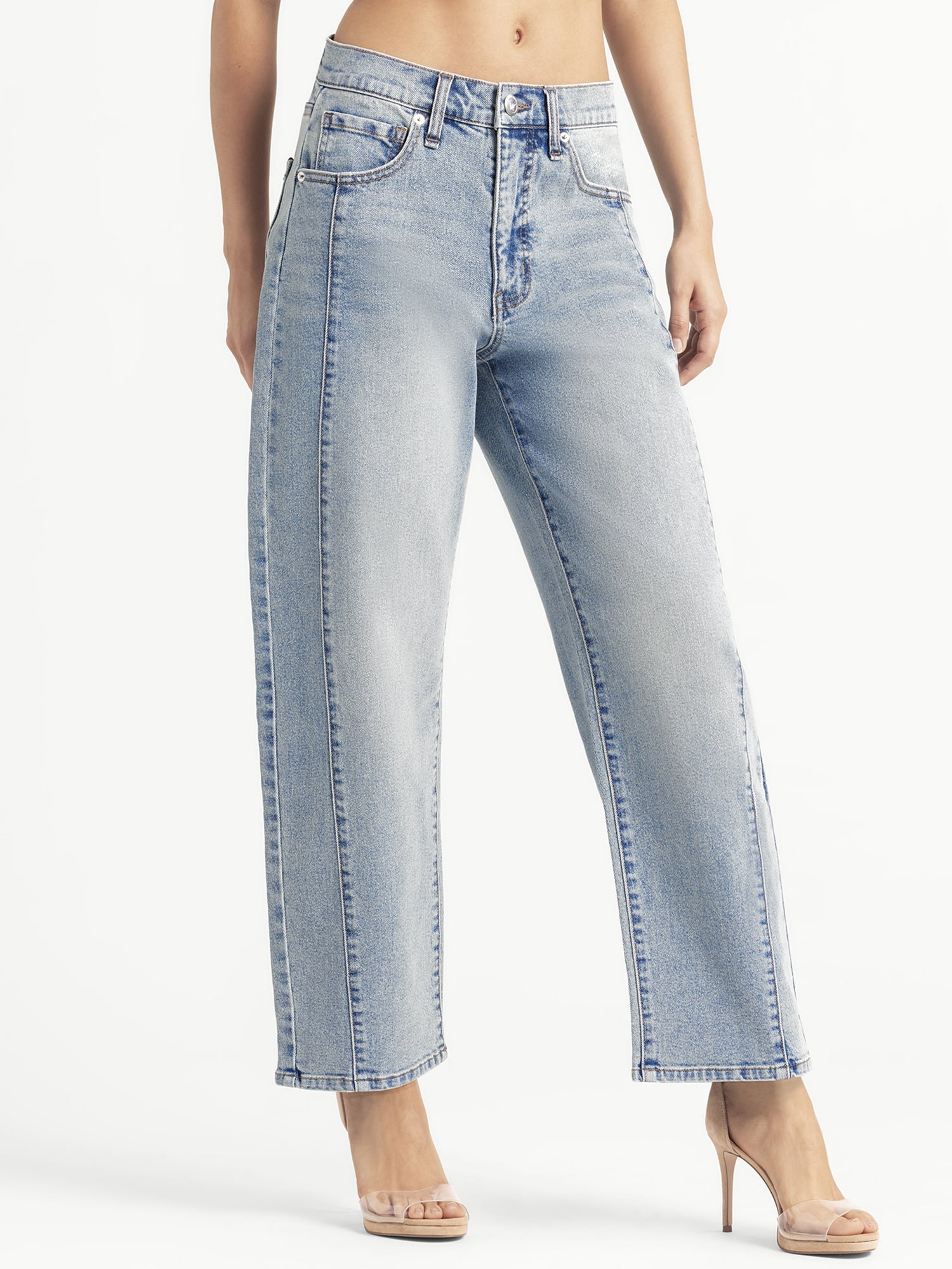 Jessica Simpson Women's and Women's Plus Myrtle Barrel Leg Jeans, Sizes 2-24W