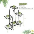 thumbnail image 2 of Gymax 6 Tier Flower Pot Holder Metal Vertical Shelves Corner Plants Display Rack, 2 of 9