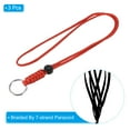 thumbnail image 3 of Uxcell 18" Paracord Lanyard Necklace Keyring Badge Holder Strap, Red 3 Pack, 3 of 5