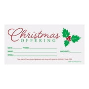 Holly Church Christmas Offering Envelopes for Churches - Tithes and Offering Envelopes for Religious Tithe Donation Pkg of 200