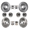 thumbnail image 1 of Transit Auto Front Rear Hub Bearings Assembly Disc Brake Rotors and Semi-Metallic Pads Kit (10Pc) for Car Ford Fusion - Left Right Side (Driver Passenger) KBB-109000, 1 of 11