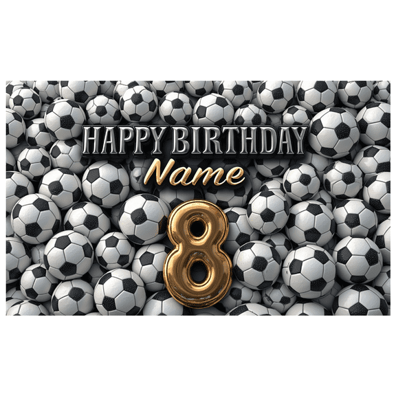 Yatrandify Metallic Letter Soccer Birthday Party Banner Birthday Backdrop Football Decoration Birthday Celebration for Kids Party Indoor Outdoor