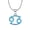 Silver Cancer, variant on Women's Stainless Steel Dainty Blue Opal Inlaid Zodiac Sign Necklace Lightweigh Charming Astrology Amulet Collar Necklace Silver Scorpio