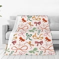 thumbnail image 1 of Balery Colorful Bow Knots Manta de Felpa Suave y Acogedora – Cobija de Franela Aterciopelada para Cama, Lavable y Cálida para Sofá, Mascotas, Transpirable-50"x40", 1 of 7