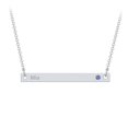 thumbnail image 1 of Engravable Bar Pendant with Birthstone, 1 of 7