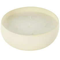 DecMode Cream Metal Tropical Fruit Medley Scented Textured 63oz 5 Wick Candle with White Wax