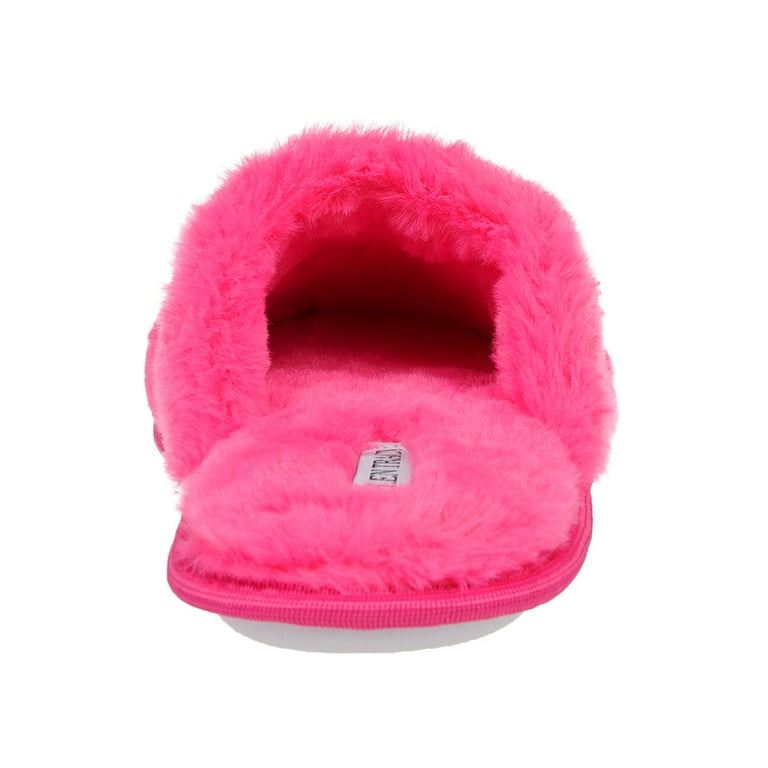 Shelovet Fuchsia Women's Fur Slippers Pink