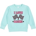 thumbnail image 2 of Inktastic I Love Racing Rally Flags Girls Toddler Sweatshirt, 2 of 4