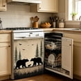 thumbnail image 5 of Bear Family Dishwasher Covers for The Front Magnetic,Vintage Forest Refrigerator Magnets Decoration,Reusable Dishwasher Cover Panel for Home Kitchen Decor 23x26 Inch, 5 of 6