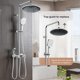 thumbnail image 2 of 1pcs 25cm Plastic Round Shape Rainfall Powered Shower Room Top Shower Roof Head Nozzle Cabin Accessories, 2 of 5
