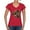 Red, variant on Dean Russo The Only Person Dog Lover Women's Standard V-Neck Tee, Black, X-Large