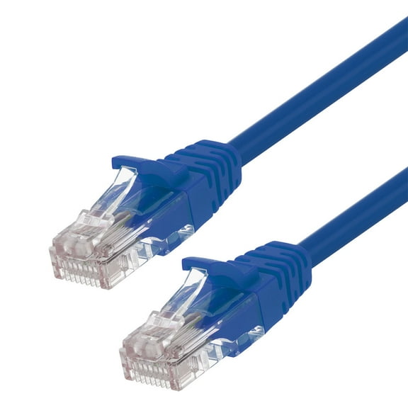 NavePoint Patch Cable, CAT5e, UTP, 24AWG/7*0.18 MM, 0.5 Ft,  10 pack, Blue