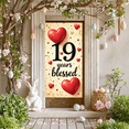 thumbnail image 5 of LUUFILx 19 Years Blessed Backdrop Banner Decorations Background Party Supplies Photography Props Happy Birthday Anniversary Celebration Events Decor, 5 of 7