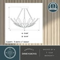 thumbnail image 6 of Ozette 18-in W Heritage Gold Semi Flush Mount Ceiling Light Fxiture with Leaf Motif, 6 of 9