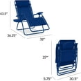 thumbnail image 2 of ZYPPP Oversized Zero Gravity Chair, Folding Outdoor Patio Lounge Recliner w/Cup Holder Accessory Tray, Pillow - Marine, 2 of 8